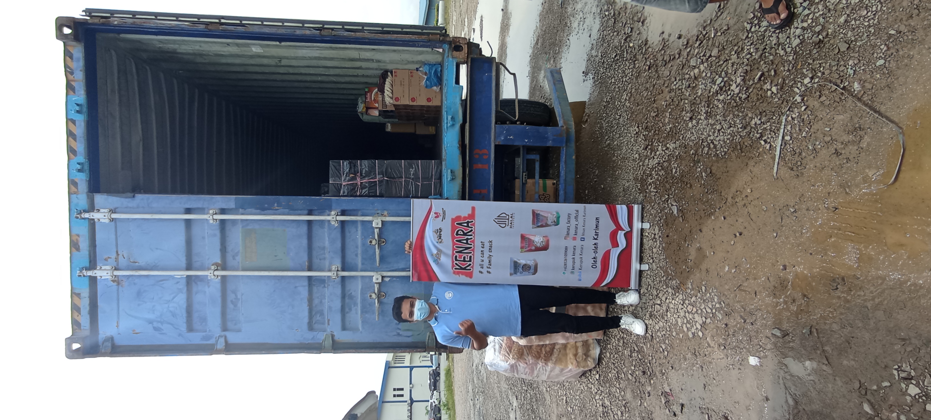 Kenara product shipment prepared in an export container